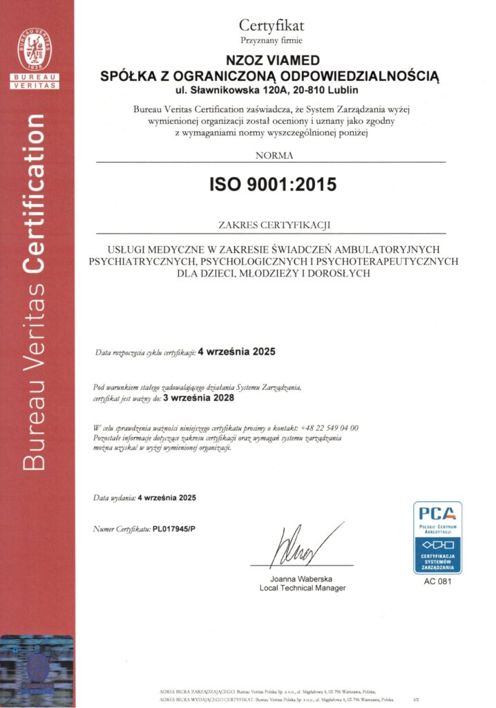 Ceryfikat ISO dla VIAMED